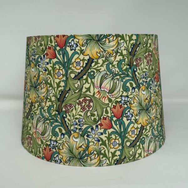 William Morris Golden Lily lampshade in green, red and gold - Image 6