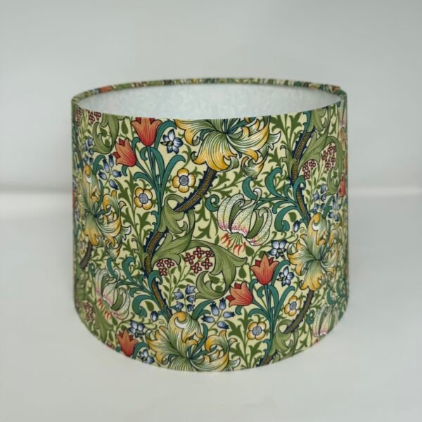 William Morris Golden Lily lampshade in green, red and gold - Image 7