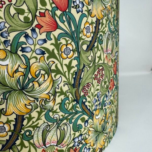 William Morris Golden Lily lampshade in green, red and gold - Image 5