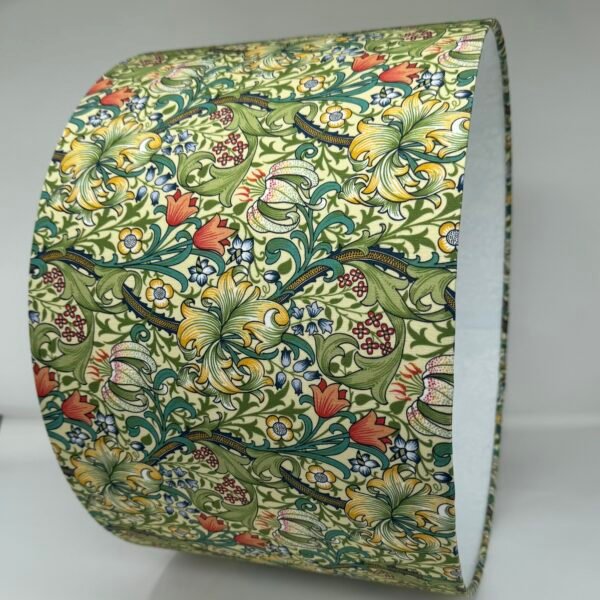 William Morris Golden Lily lampshade in green, red and gold - Image 4