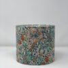 William Morris Orange & Teal Golden Lily 35cm Silver Mirror drum lampshade
