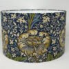William Morris Kennet Indigo drum lampshade with a silver lining by Fait par Moi