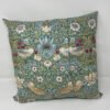 William Morris Strawberry Thief cushion (aqua) 2 by Fait par Moi