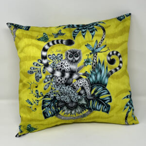 Emma J Shipley Lemur design cushion by Fait par Moi