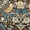 William Morris Strawberry Thief cushion (teal & brown) 3 by Fait par Moi