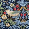 William Morris Strawberry Thief Cushion (Indigo) 3 by Fait par Moi