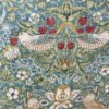 William Morris Strawberry Thief cushion (aqua) 3 by Fait par Moi