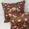 William Morris Strawberry Thief design cushion (red)