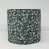 Clover Mural drum lampshade in a blue William Morris designed fabric by Fait par Moi 2