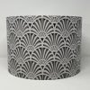 Zellige charcoal drum lampshade handmade by Fait par Moi