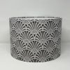Zellige charcoal drum lampshade handmade by Fait par Moi 3