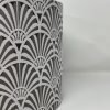 Zellige charcoal drum lampshade handmade by Fait par Moi 2