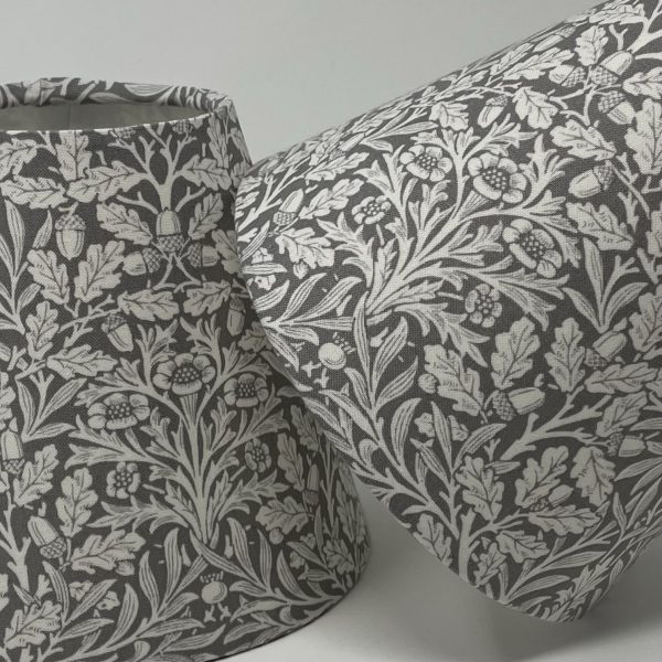 William Morris Pure Acorn candle clip shades in a grey colour way by Fait par Moi 3