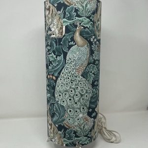 William Morris Forest Table lamp in Navy and Teal by Fait par Moi