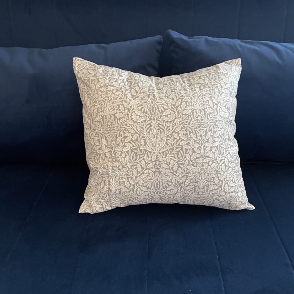 William Morris Acorn cushion in grey by Fait par Moi 2