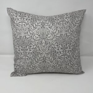 William Morris Acorn cushion in grey by Fait par Moi