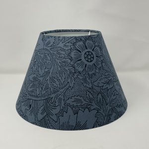 William Morris Poppy Coolie lampshade in navy by Fait par Moi