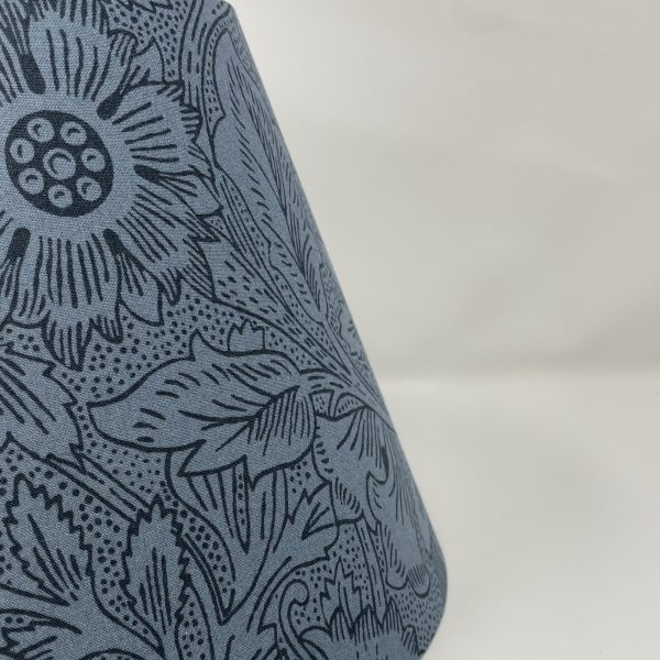 William Morris Poppy Coolie lampshade in navy by Fait par Moi 2