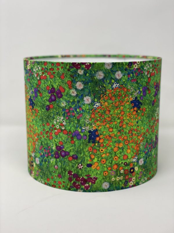 Gustav Klimt Flower Garden drum lampshade by Fait par Moi