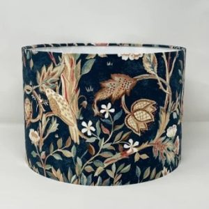 Melsetter drum lampshade in a William Morris design by Fait par Moi