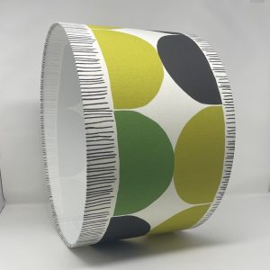 Scion Octant drum lampshade in Green and Black by Fait par Moi