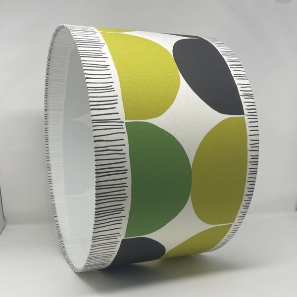 Scion Octant drum lampshade in Green and Black by Fait par Moi