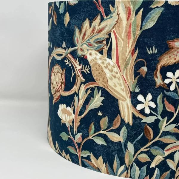 Melsetter drum lampshade in a William Morris design by Fait par Moi 2
