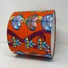 Lotus African Wax Print handmade drum lampshade