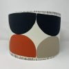 Scion Octant drum lampshade in Burnt Orange, Stone and Black by Fait par Moi 2