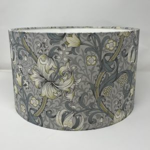 William Morris Golden Lily Slate/Dove drum lampshade by Fait par Moi