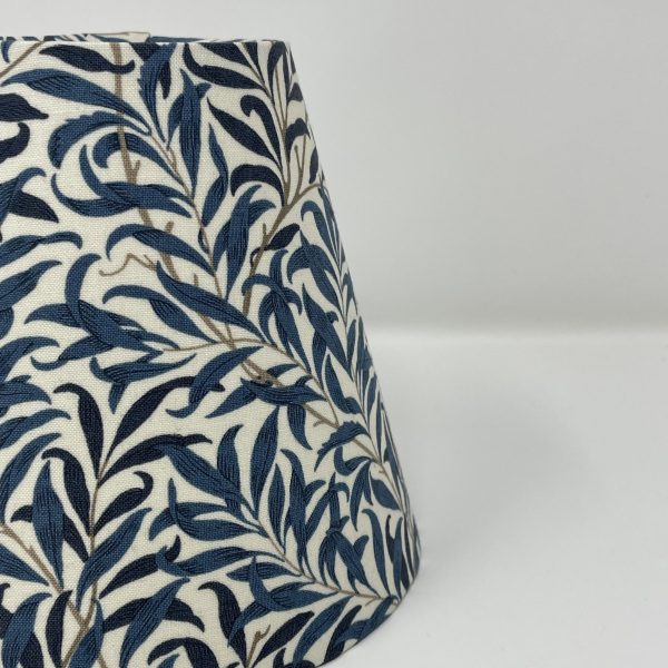 Willow Bough Navy Candle clip shades in a William Morris design by Fait par Moi
