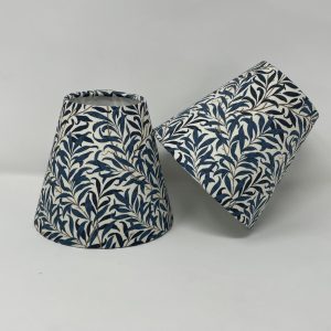 Willow Bough Navy Candle clip shades in a William Morris design by Fait par Moi