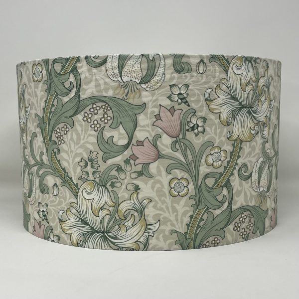 William Morris Golden Lily drum lampshade in linen/blush by Fait par Moi 3