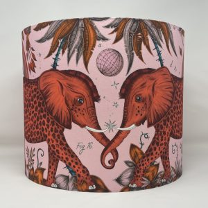 Zambezi Blush drum lampshade in an Emma J Shipley design by Fait par Moi