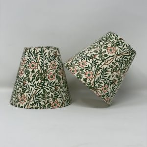 Sweet Briar Candle Clip lampshades in a William Morris design by Fait par Moi