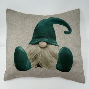 Christmas Gonk Gnome green cushion