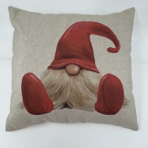 Christmas Gonk Gnome red cushion