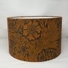 William Morris Marigold drum lampshade in Orange Navy by Fait par Moi