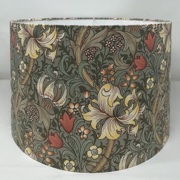 William Morris vintage Golden Lily drum lampshade - Image 2