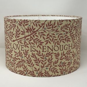 William Morris Love is Enough handmade drum lampshade by Fait par Moi 2
