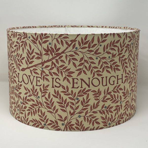 William Morris Love is Enough handmade drum lampshade by Fait par Moi 2