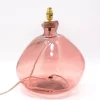 39cm Simplicity recycled glass lamp pink