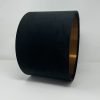 Black velvet handmade drum lampshade by Fait par Moi 2
