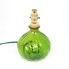 23cm Spiral recycled glass lamp Lime