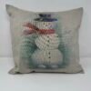 Snowman Christmasn Cushion handmade by Fait par Moi