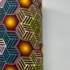 Hexagonal block African wax print table lamp by Fait par Moi 2