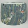 Cranes velvet handmade lampshade by Fait par Moi