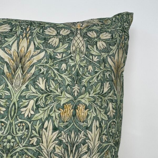 William Morris Snakeshead Green cushion by Fait par Moi 2