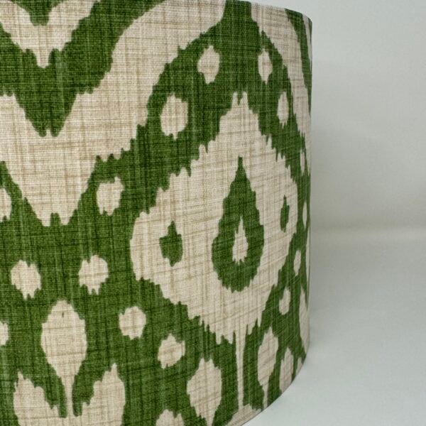 Ikat lampshade in Emerald handmade by Fait par Moi 4
