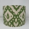 Ikat lampshade in Emerald handmade by Fait par Moi